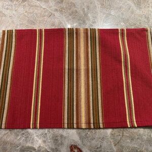 Set of 6 Cloth Placemats, Stripe, 10.5" x 16.5"
